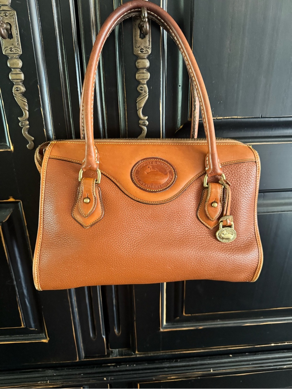 Dooney & Bourke Vintage Pebbled Leather Satchel - Brown